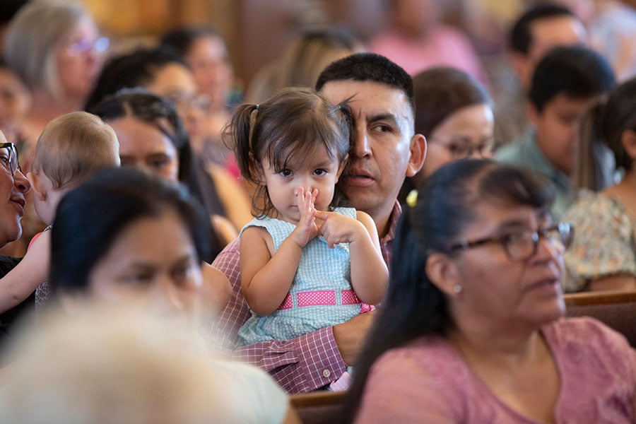 people in pews