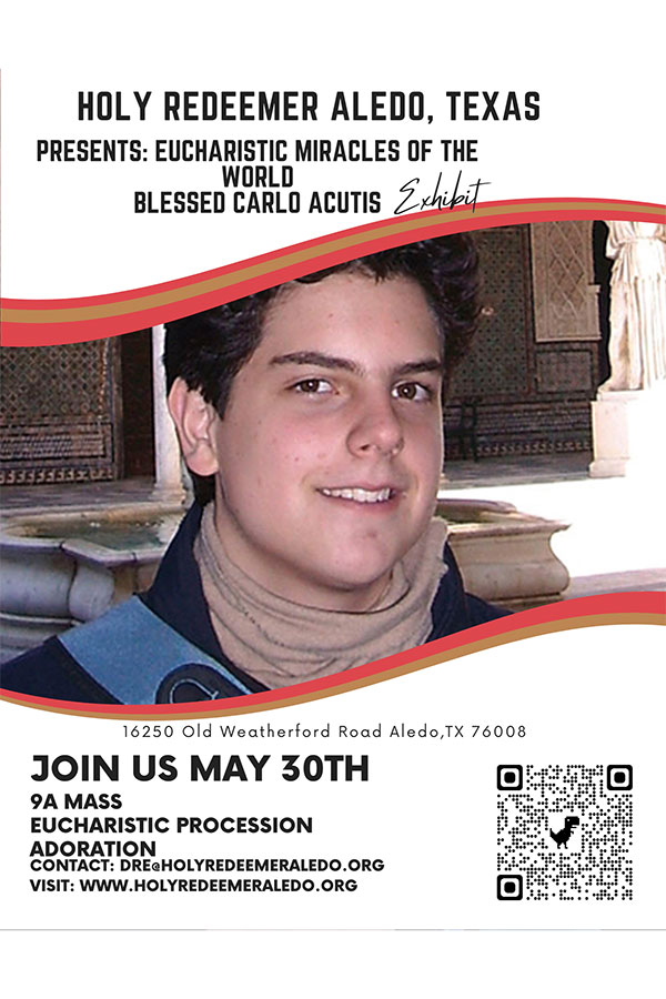 announcement of Blessed Carlo exhibit
