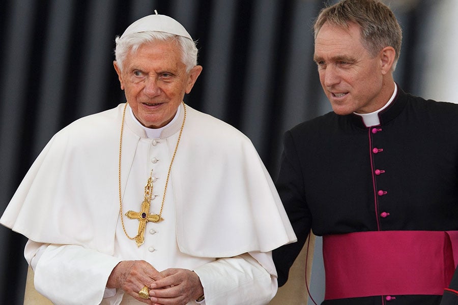Pope Benedict XVI and Georg Gansweim