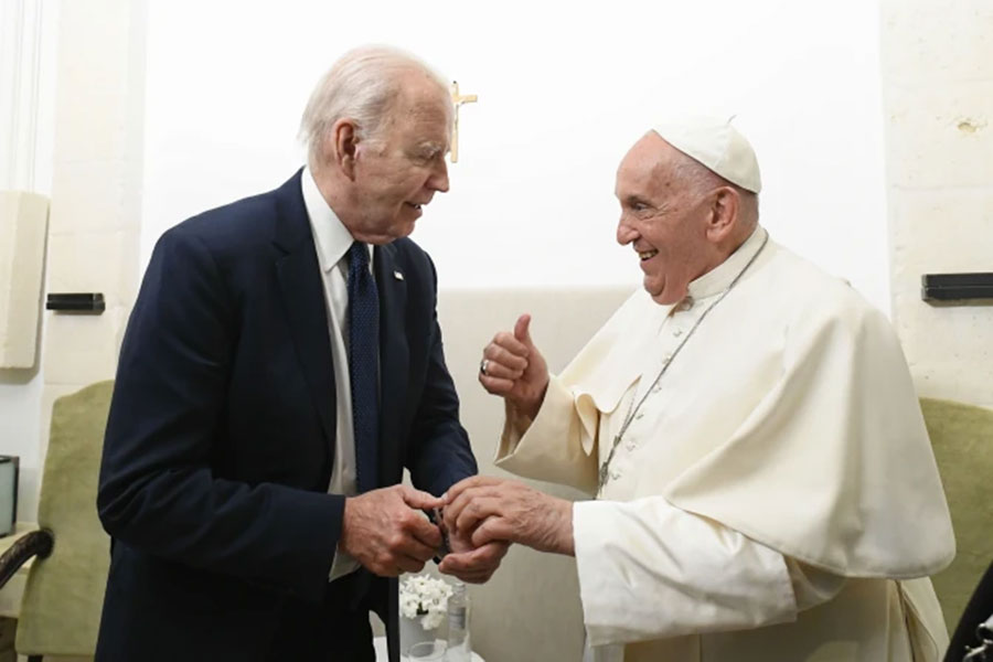 Biden with Pope Francis