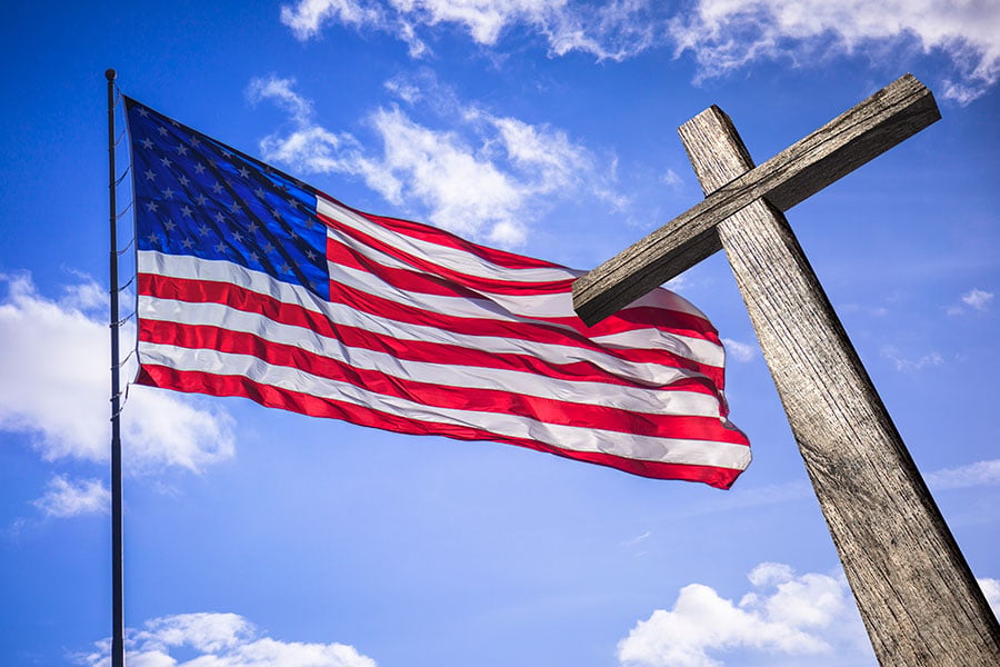 flag and cross