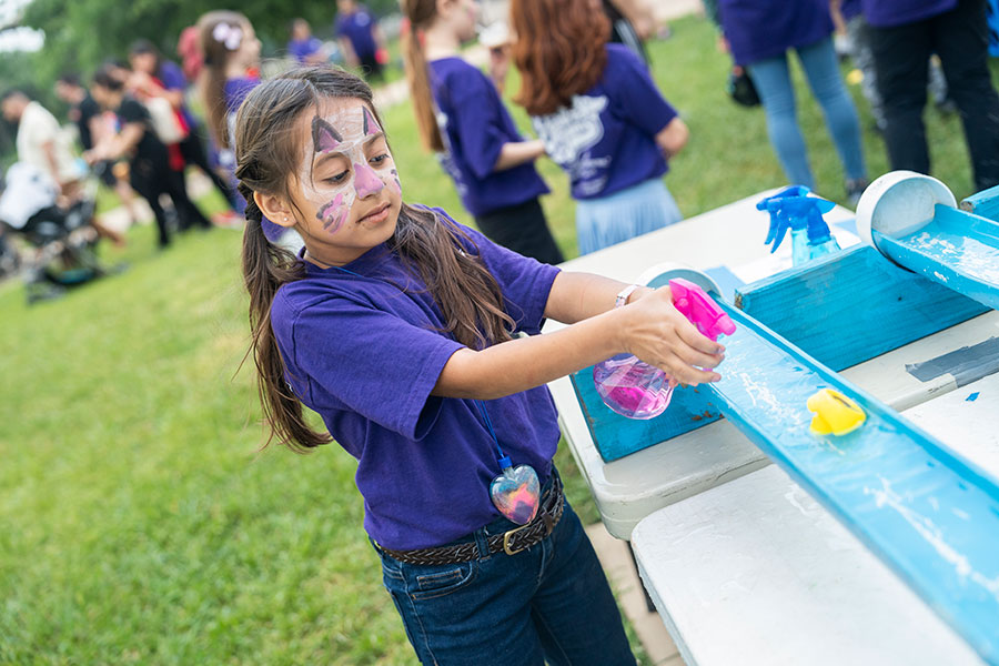 girl with squirt gun