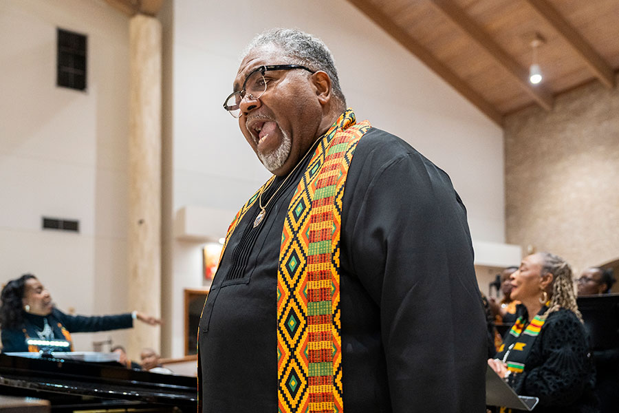 Frederick Bob sings solo
