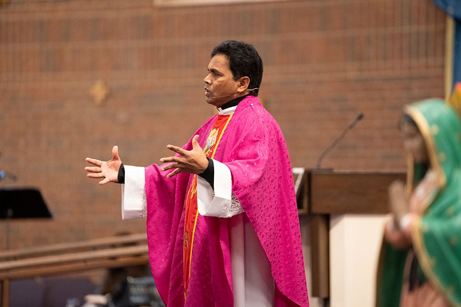 Fr. Boyalla gives homily