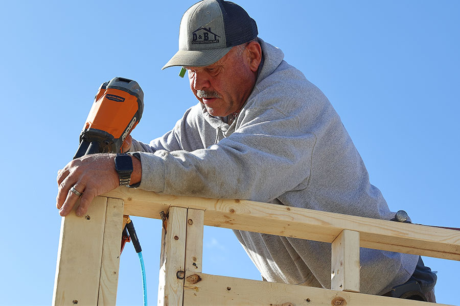 Man constructing