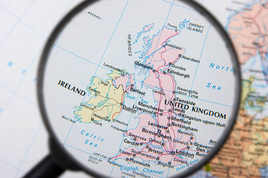 map of Ireland