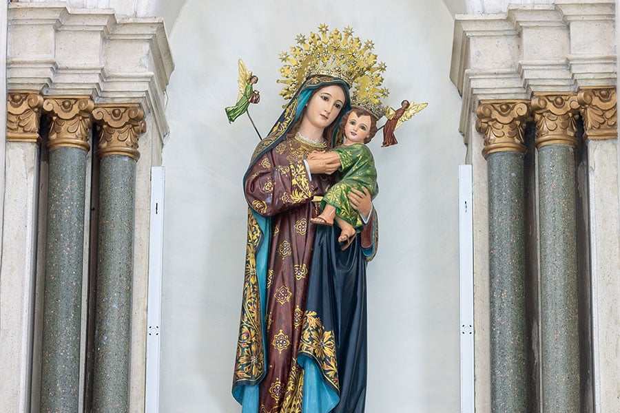 statue of Mary with Baby Jesus