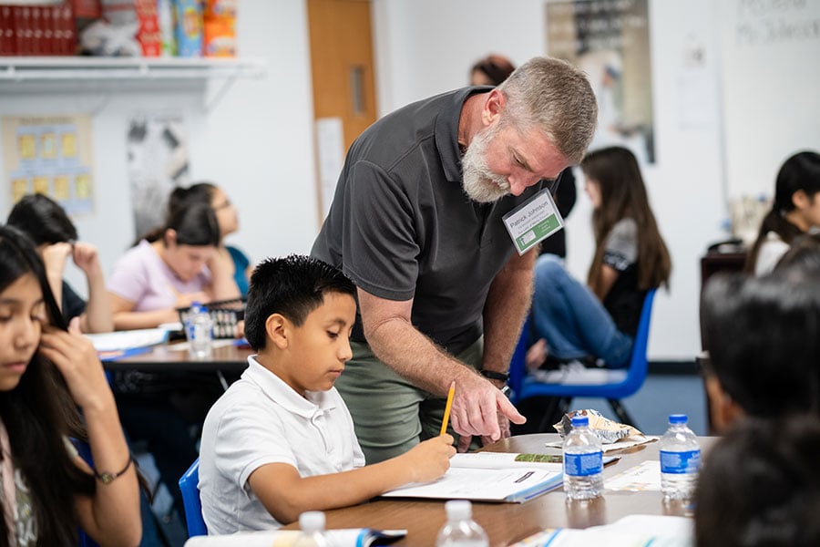 teacher and students