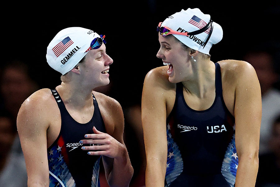 two swimmers