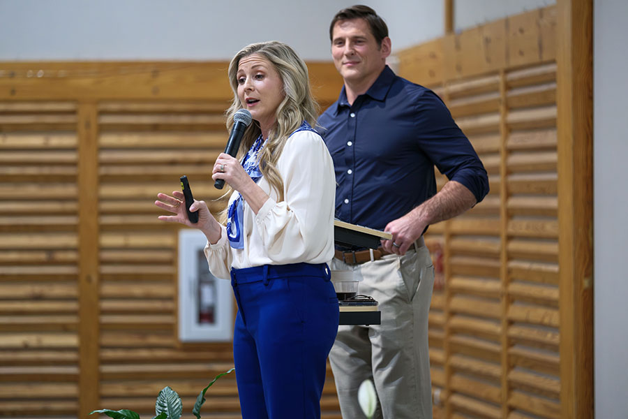 couple on stage