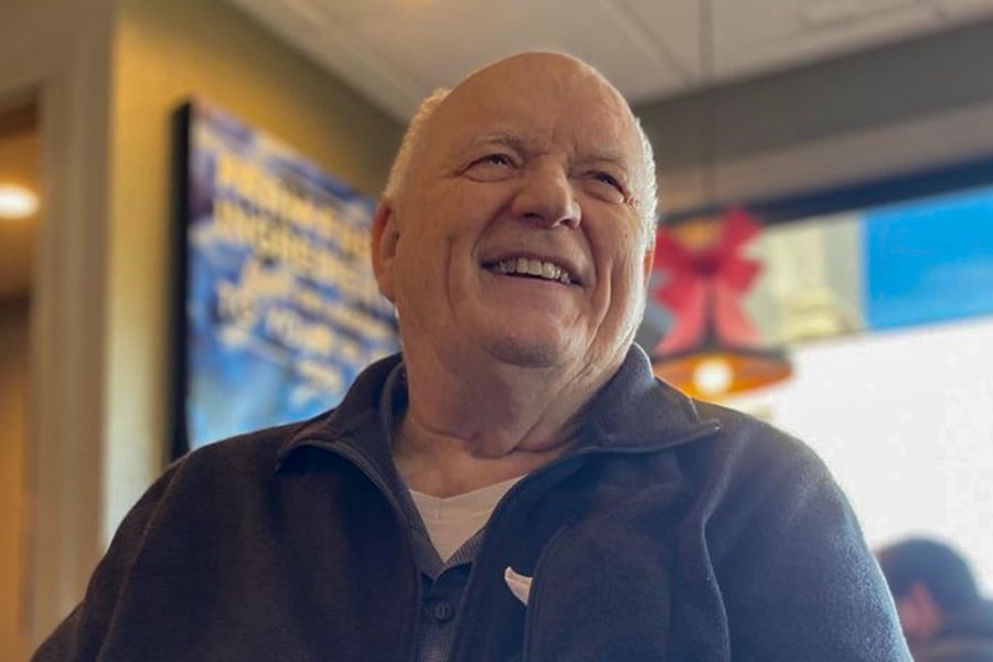 David Hedglen at breakfast with Jeff Hedglen