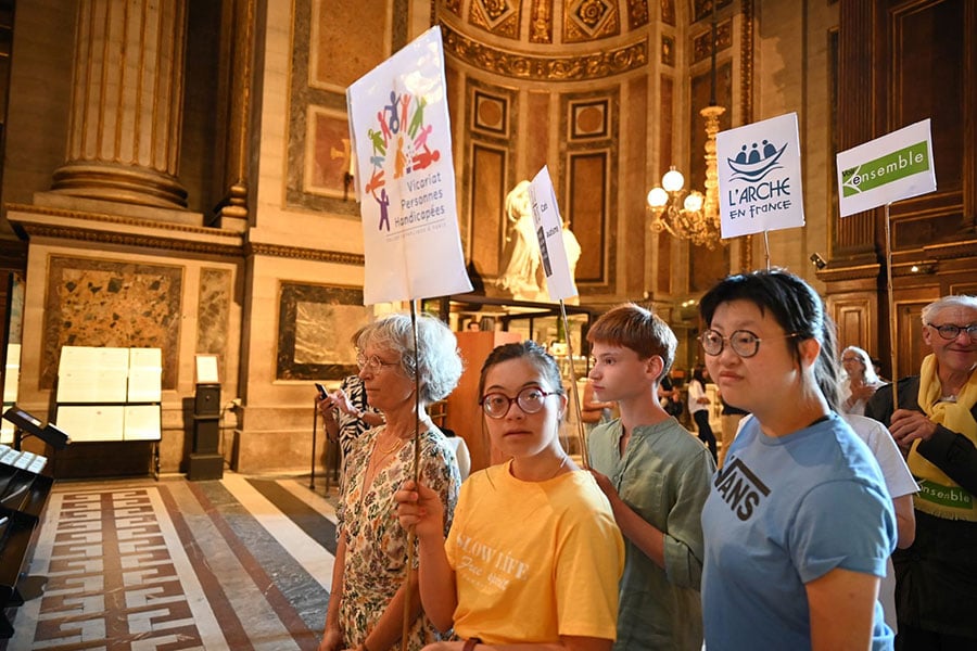 disabled people at Mass