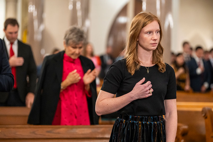 congregation at Red Mass