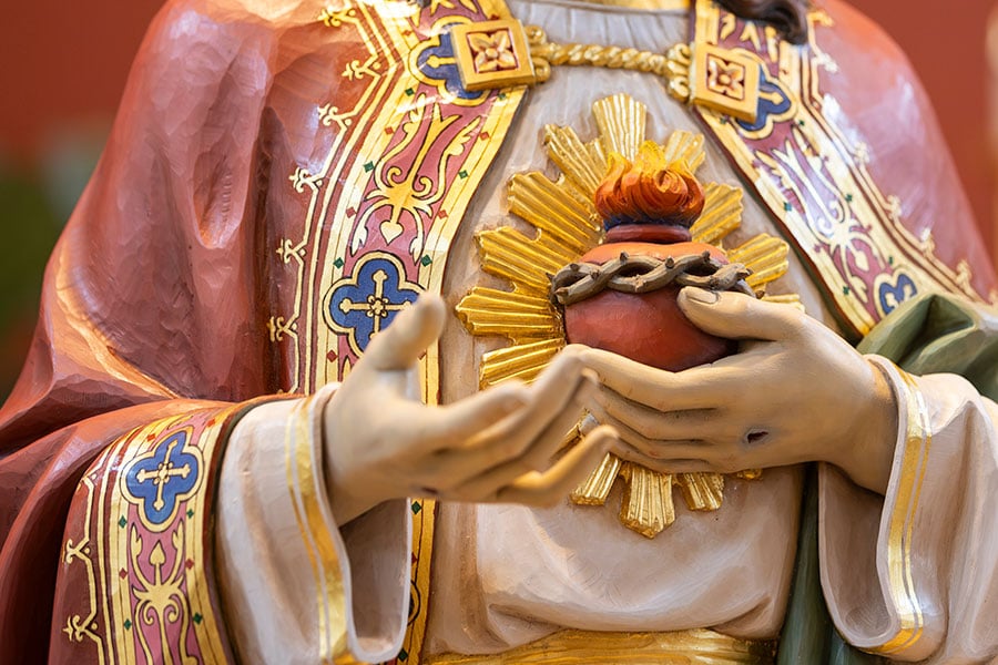 close up of sacred heart