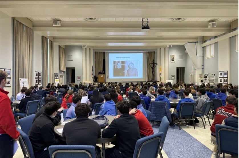 Attendants listen in to the Science and faith lecture event