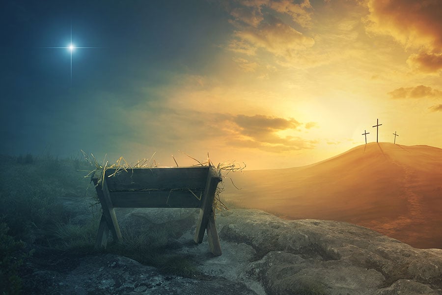 manger and cross