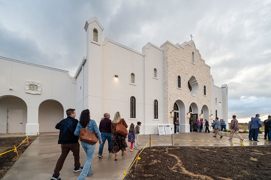 front of church