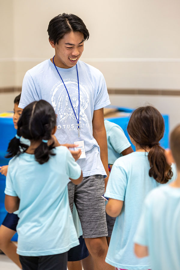 Totus Tuus staff interacting with children