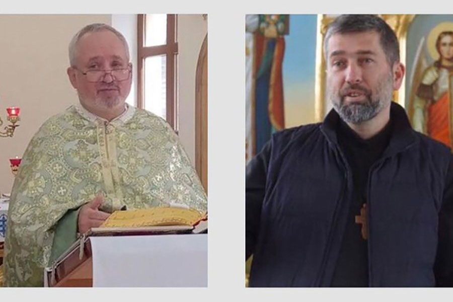 screen shot of two priests