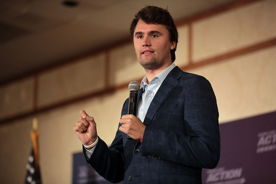 Charlie Kirk at a conference