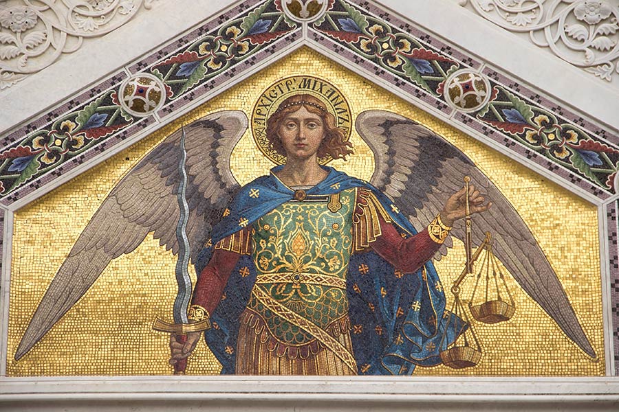 Mosaic of Saint Michael on the facade of  Serbian Orthodox Church in Trieste (iStock/Teodora Djordjevic)