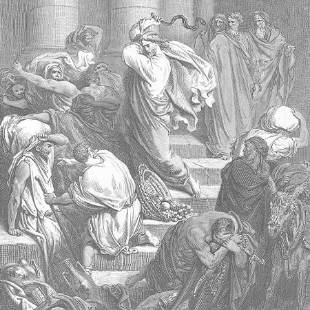 The Buyers and Sellers Driven Out of the Temple by Gustave Dore.