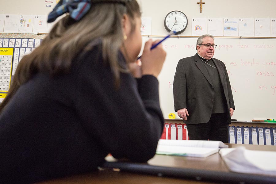 Bishop Michael Olson visits All Saints Catholic School