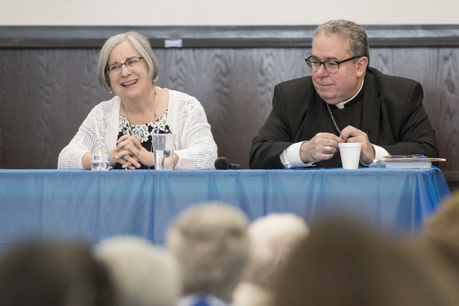 Dr. Janet Smith and Bishop Michael Olson