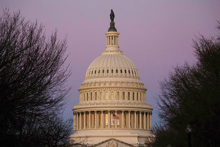 The U.S. Capitol is seen in Washington Feb. 10, 2022.