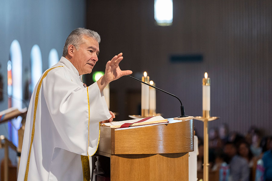 Deacon Hernandez at ambo