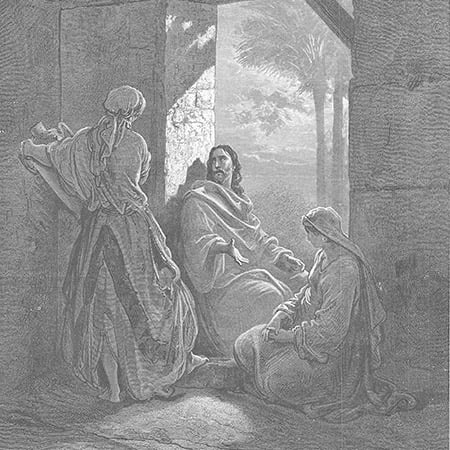 Jesus at the House of Martha and Mary by Gustave Dore.