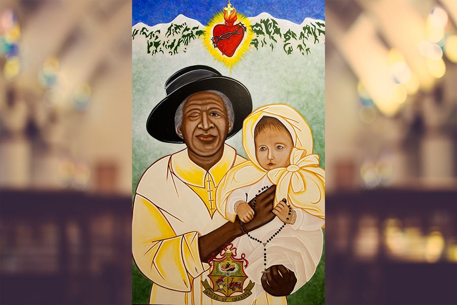 This image of Julia Greeley, a former slave who lived in Colorado, was created by iconographer Vivian Imbruglia, who was commission to do the painting by the Archdiocese of Denver. Greeley's sainthood cause is before the Vatican. (CNS photo/iconographer Vivian Imbruglia, courtesy Archdiocese of Denver)
