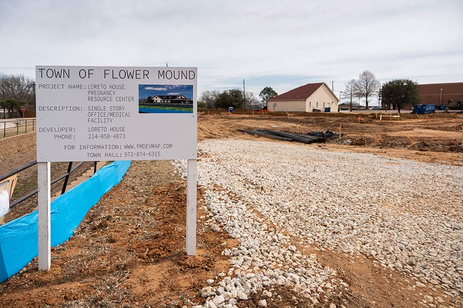 The site is prepared for the new Loreto House in Flower Mound.