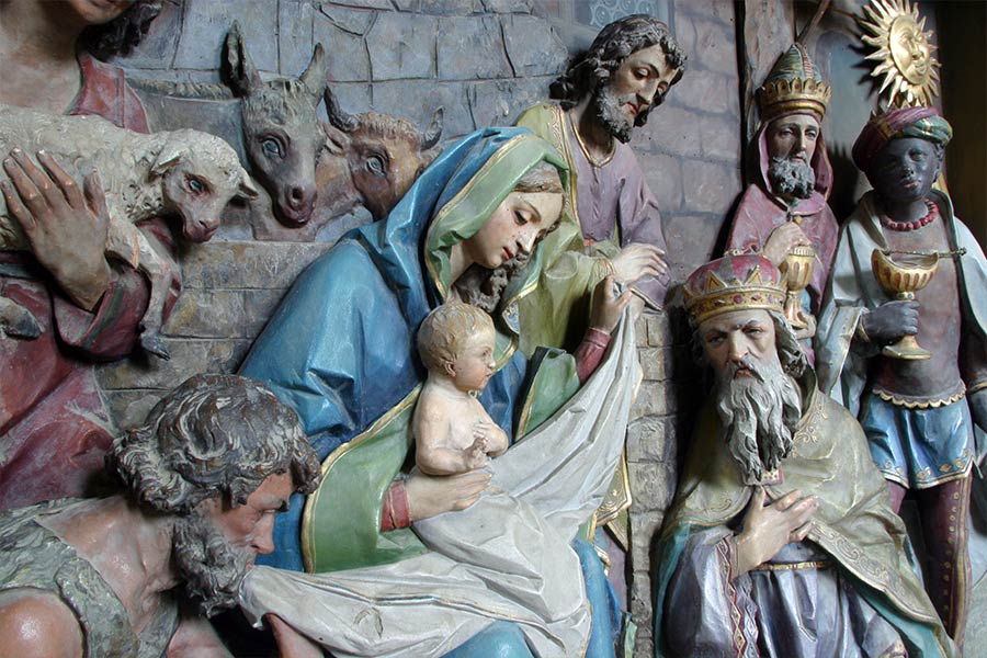 A close-up photo of a nativity scene