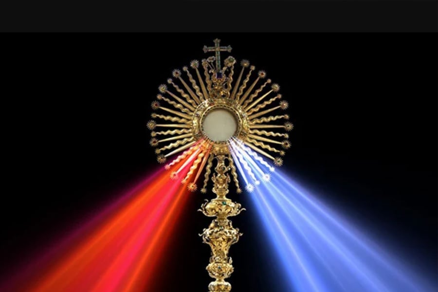 monstrance with host