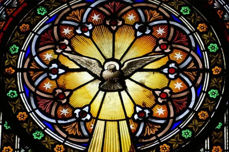 Stained glass of the Holy Spirit