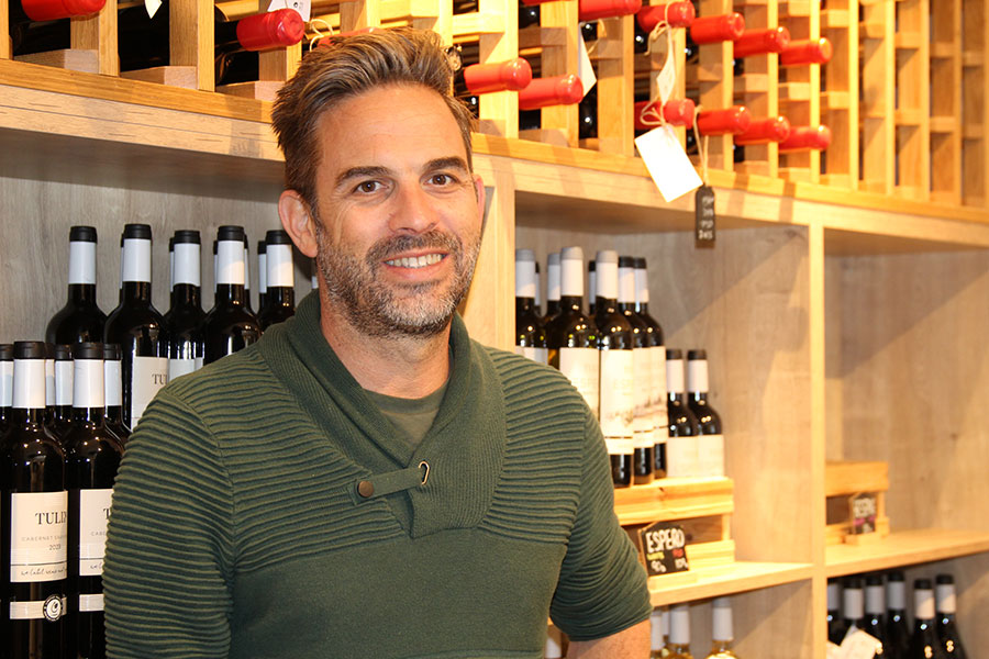 Roy Itzhaki in wine room