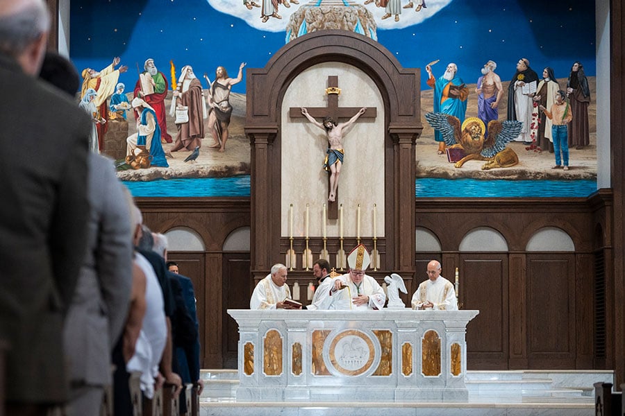 Bishop dedicates altar