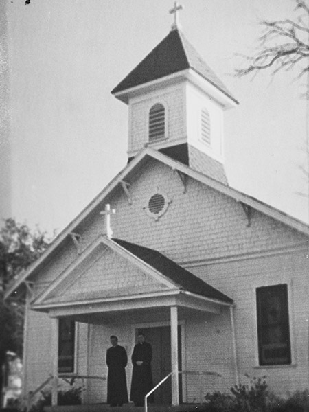 An old picture of Sacred Heart of Jesus Parish.