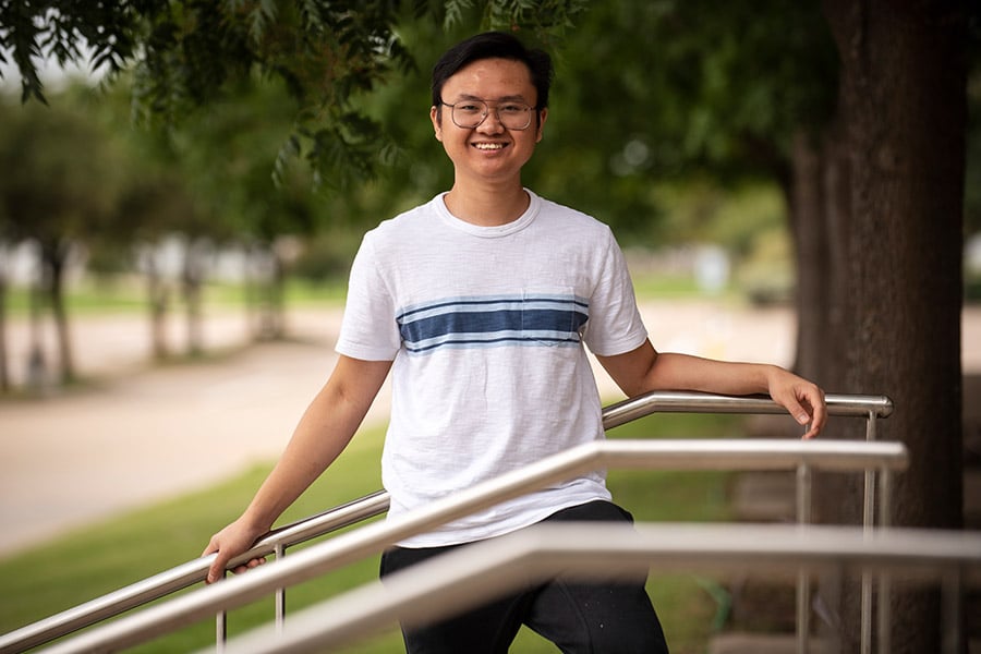 Hoang Pham, 24, a senior at Texas A&M Commerce, is one of many students who have used the help of the Catholic Charities' Stay the Course program.