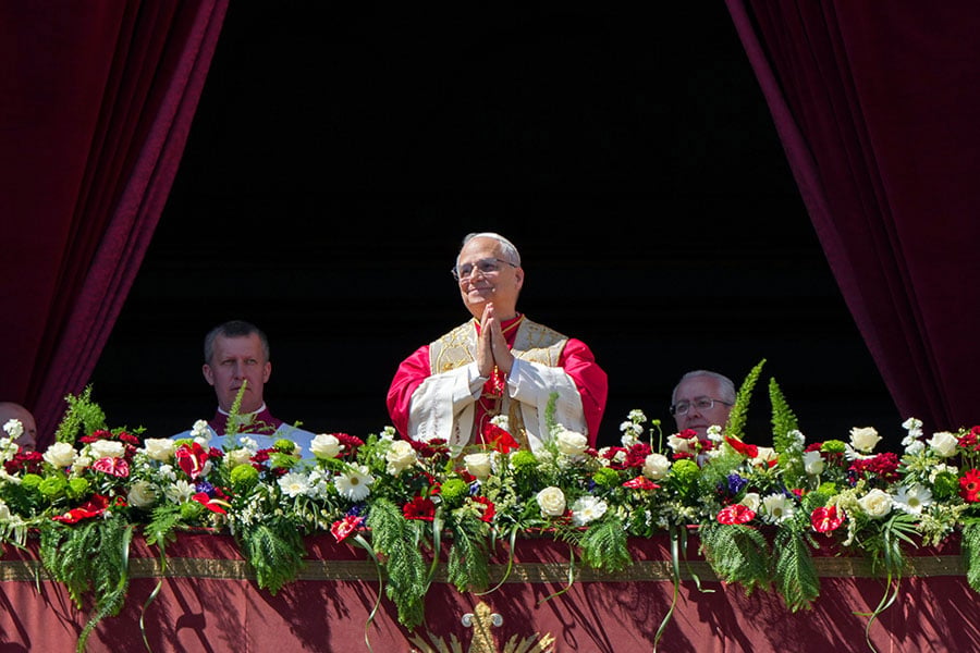 Pope Leo during Easter