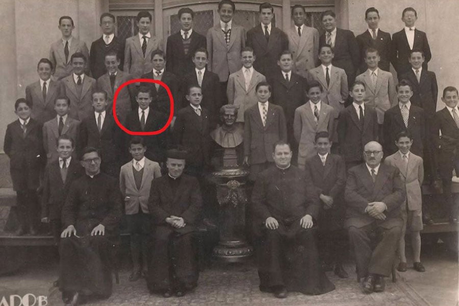 old picture of Pope Francis as a youth