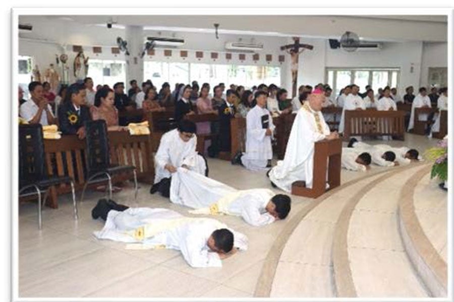 A view of a Spiritan's Mass of ordination to the priesthood on Nov. 28, 2024 in Vietnam. (courtesy photo/Missions Office of the Diocese of Fort Worth)
