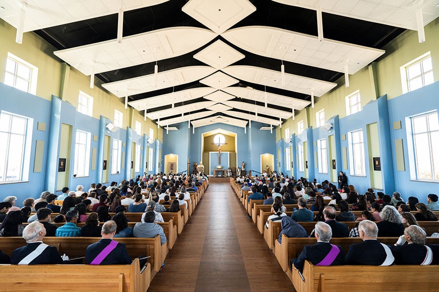 an inside look at the new Sacred Heart Parish in Comanche